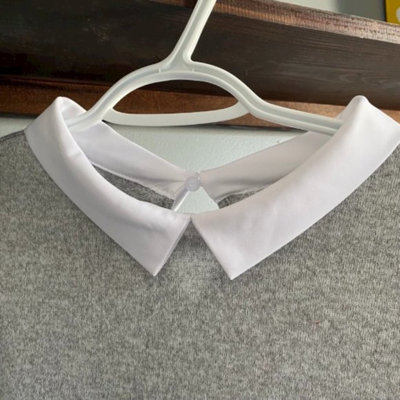 Grey Sweater with a mock collar and shirt at the bottom Size 2X - Picture 11 of 13